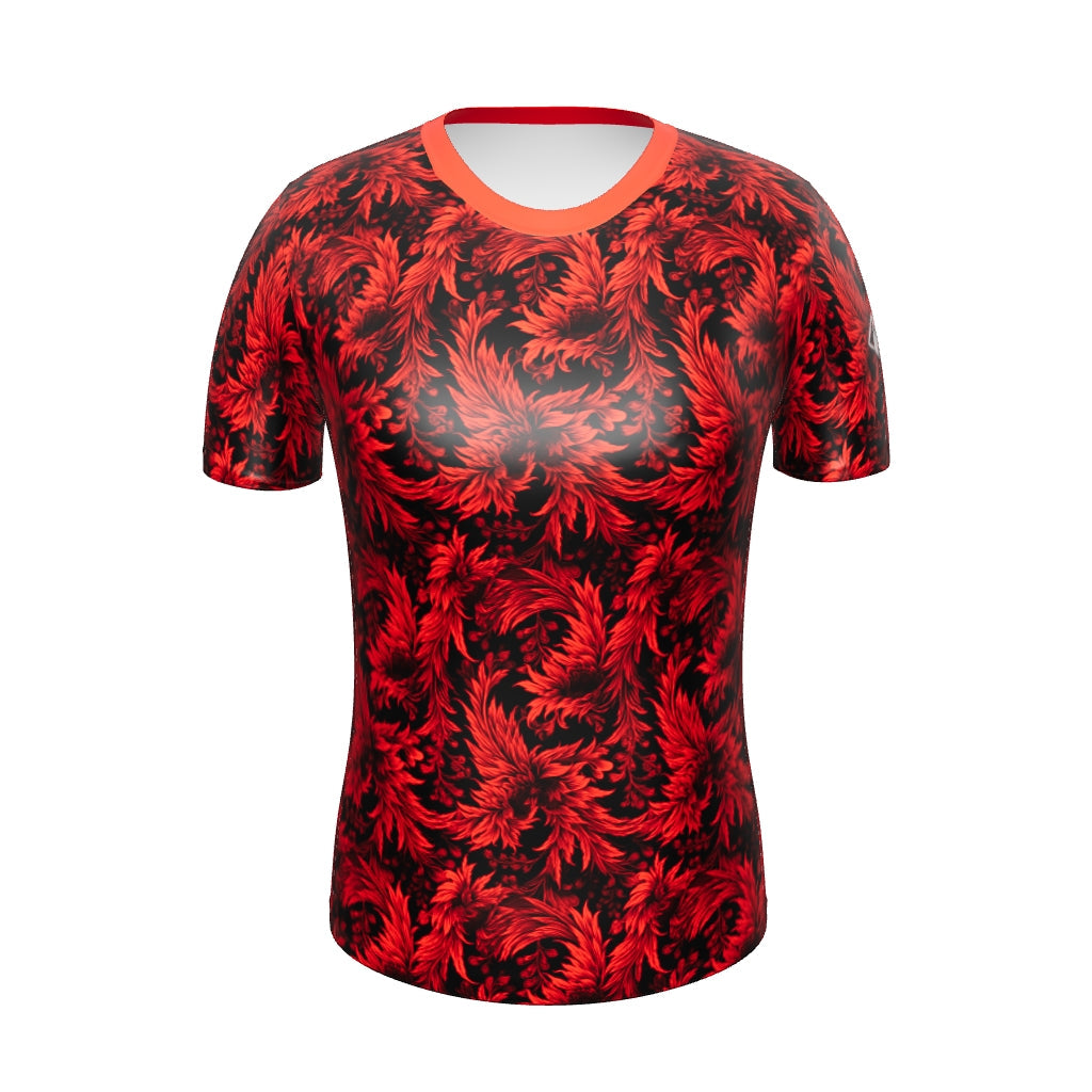 AllOver-Damen-T-Shirt - Exoticblüte-Rot