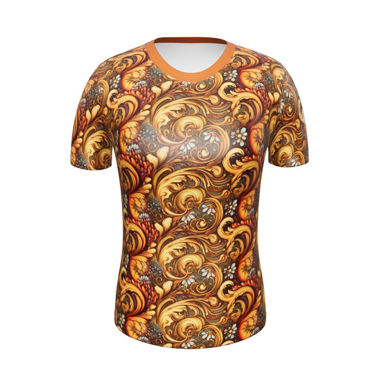 AllOver-Damen-T-Shirt - Paisley-Herbstfarben