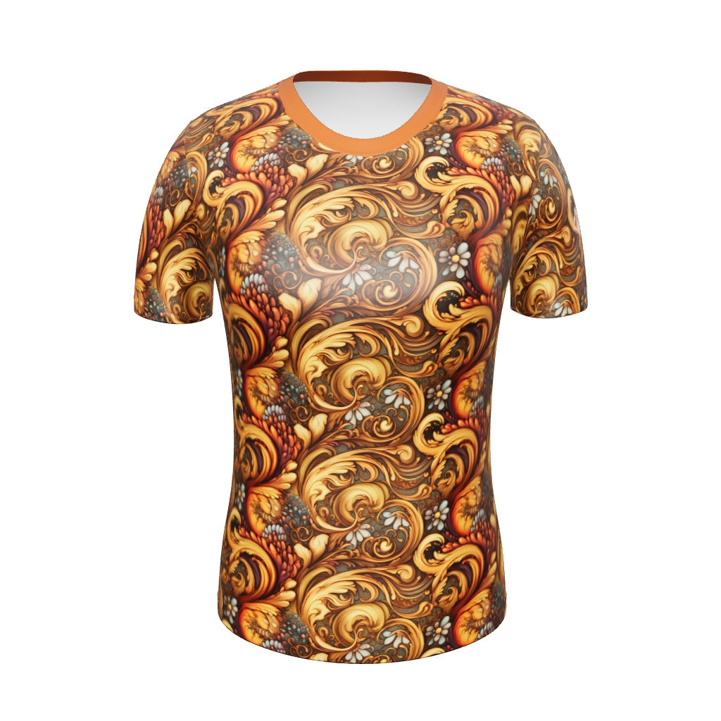 AllOver-Damen-T-Shirt - Paisley-Herbstfarben