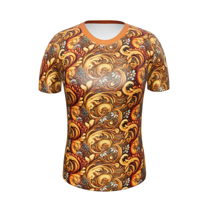 AllOver-Damen-T-Shirt - Paisley-Herbstfarben