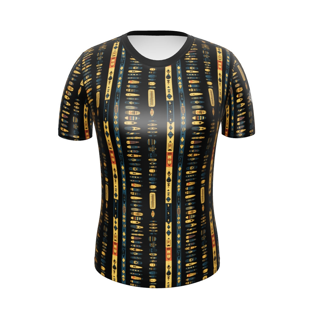 AllOver-Damen-T-Shirt - buntes Afrika