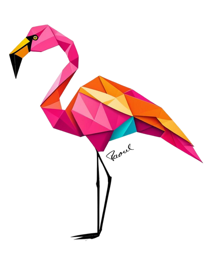 DryBlend® T-Shirt - Origami rosa Flamingo