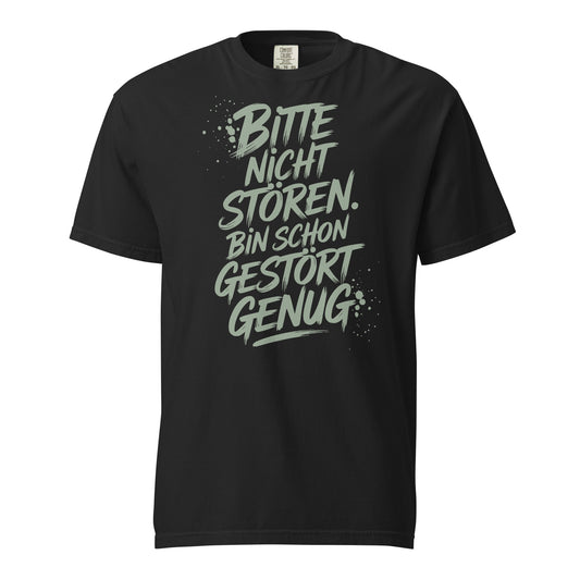 Schweres textilgefärbtes Unisex-T-Shirt - Gestört