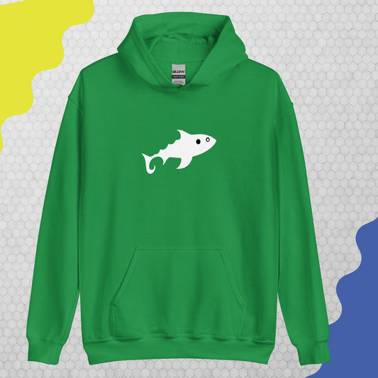 Herren-Kapuzenpullover - Fisch (weiß)