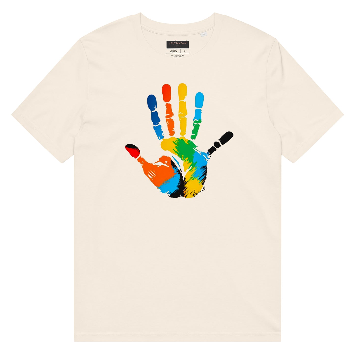Damen - Mittelschweres Bio-T-Shirt - Six Finger Color Hand