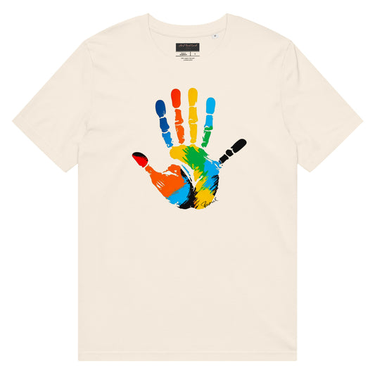 Damen - Mittelschweres Bio-T-Shirt - Six Finger Color Hand