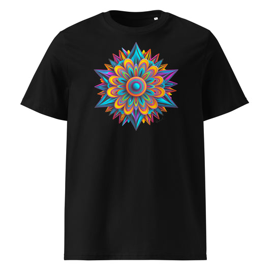 Damen Bio-T-Shirt mit Rippkragen - Kaleidoskop