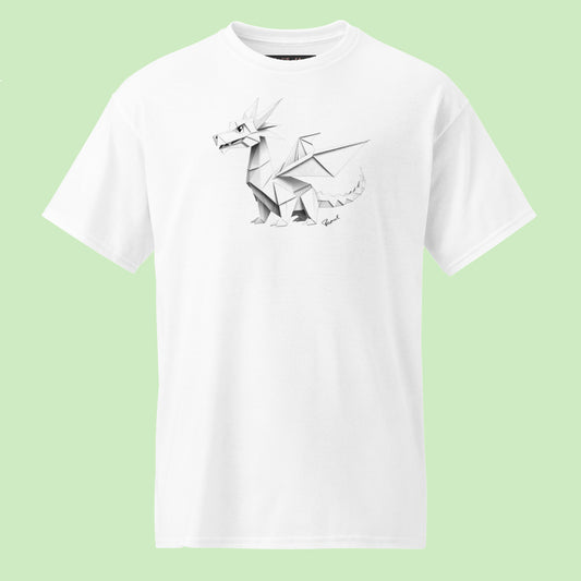 DryBlend® T-Shirt - Origami weißer Drache