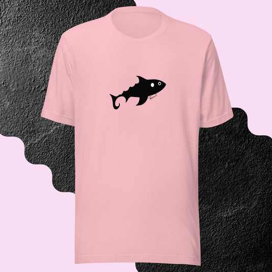 Damen-T-Shirt - Fisch in schwarz