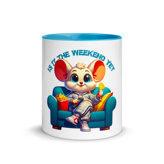 Tasse mit farbiger Innenseite - The weekend yet