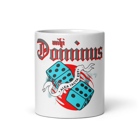 Weiße, glänzende Tasse - mihi Dominus