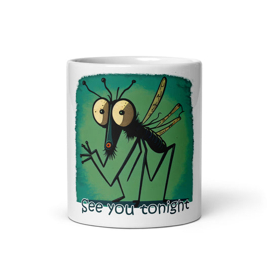 Weiße, glänzende Tasse - See you