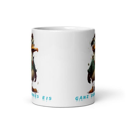 Weiße, glänzende Tasse - Dünnes Eis