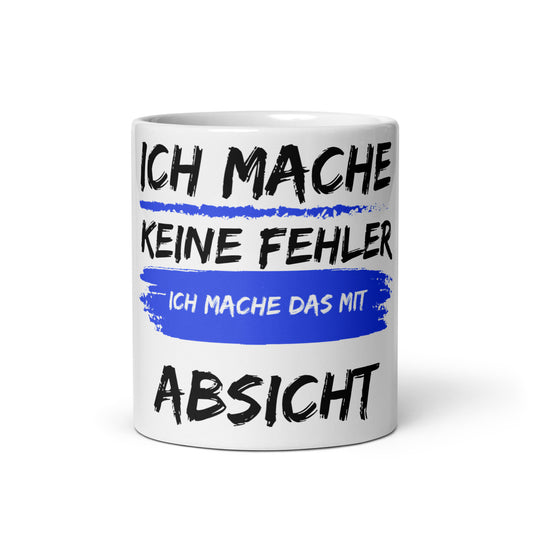 Weiße, glänzende Tasse - Absicht