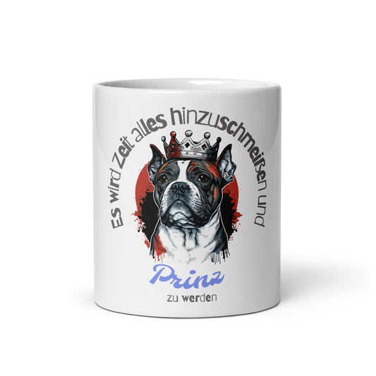 Weiße, glänzende Tasse - Prinz