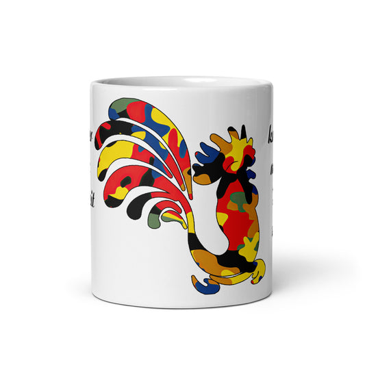 Weiße, glänzende Tasse - Arbeitshahn