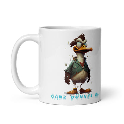 Weiße, glänzende Tasse - Dünnes Eis