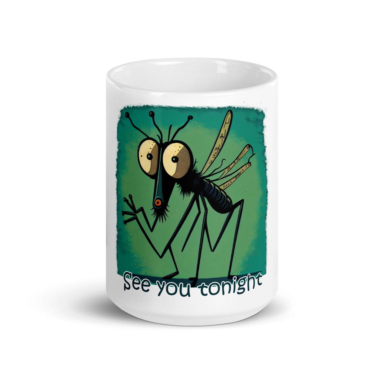Weiße, glänzende Tasse - See you
