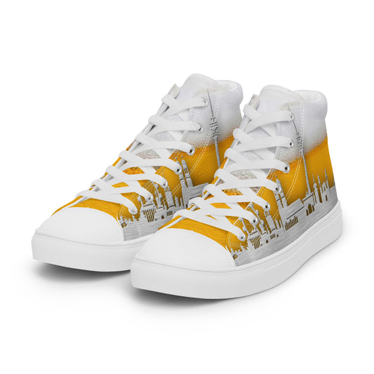 High-Top Leinenschuhe für Herren - München Skyline