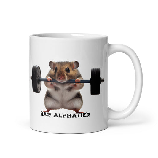 Weiße, glänzende Tasse - Das Alphatier